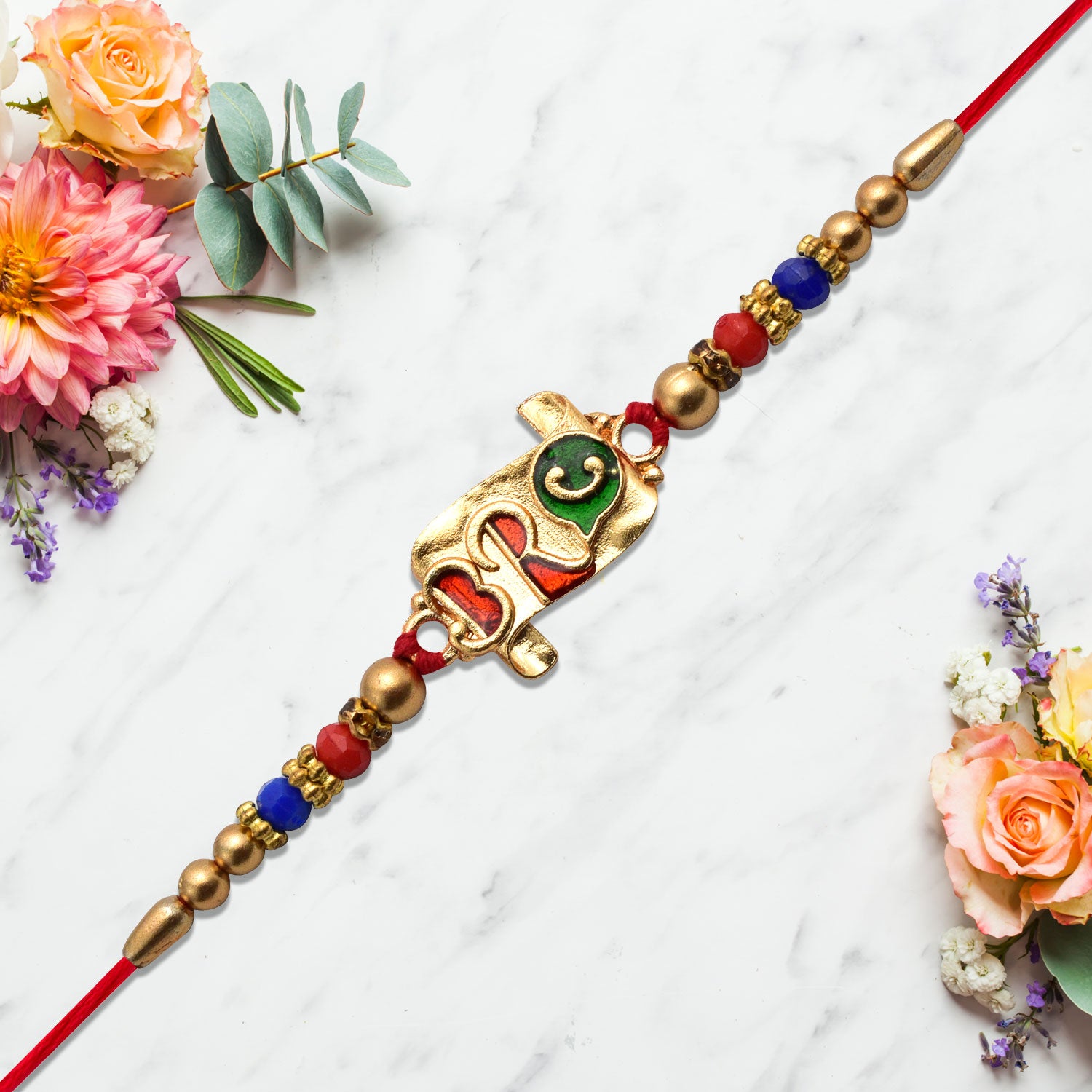 Stylish Bro Rakhi With Colorful Enamel Stylish Bro Rakhi With Colorful Enamel